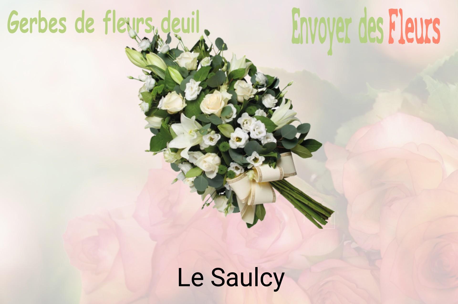 Gerbe de fleurs de deuil livrée à Le Saulcy
